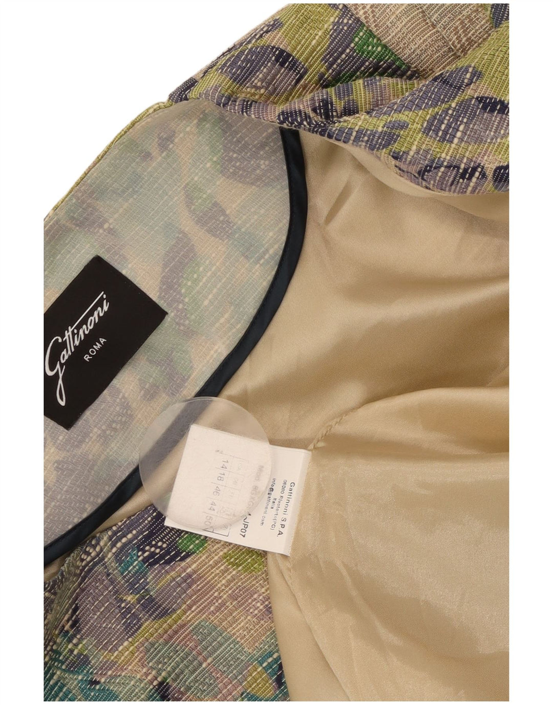 Gattinoni Womens Open Blazer Jacket UK 18 XL Multicoloured Floral