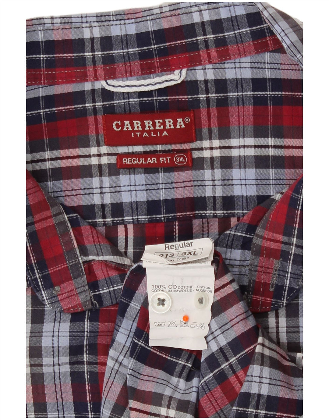 Carrera Mens Regular Fit Shirt 3XL Multicoloured Check Cotton