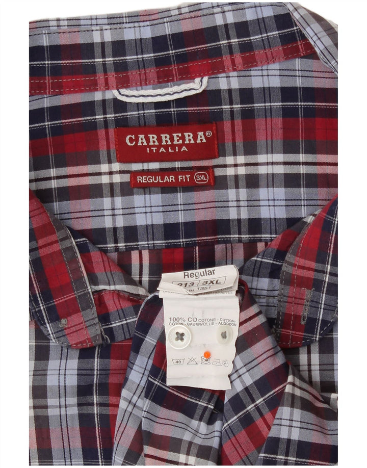 Carrera Mens Regular Fit Shirt 3XL Multicoloured Check Cotton