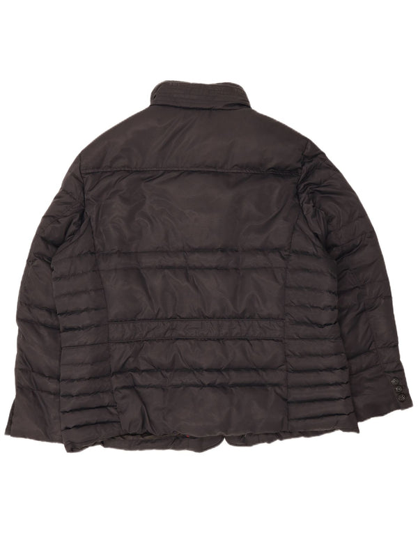 TRUSSARDI JEANS Mens Padded Jacket IT 60 5XL Navy Blue