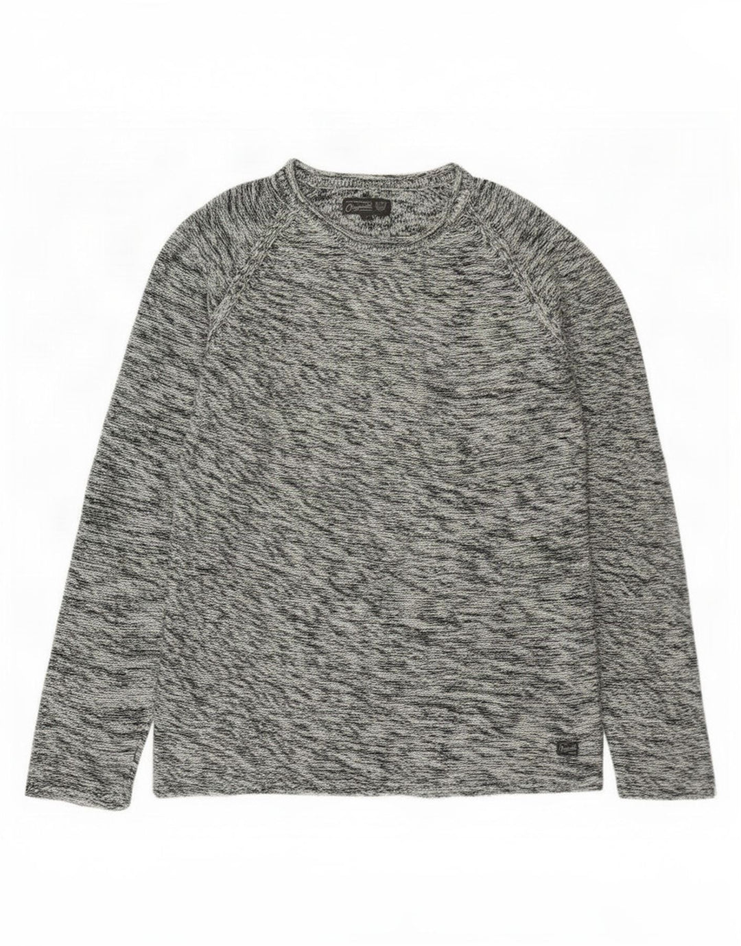 Jack & Jones Mens Crew Neck Jumper Sweater Small Blue Flecked Cotton