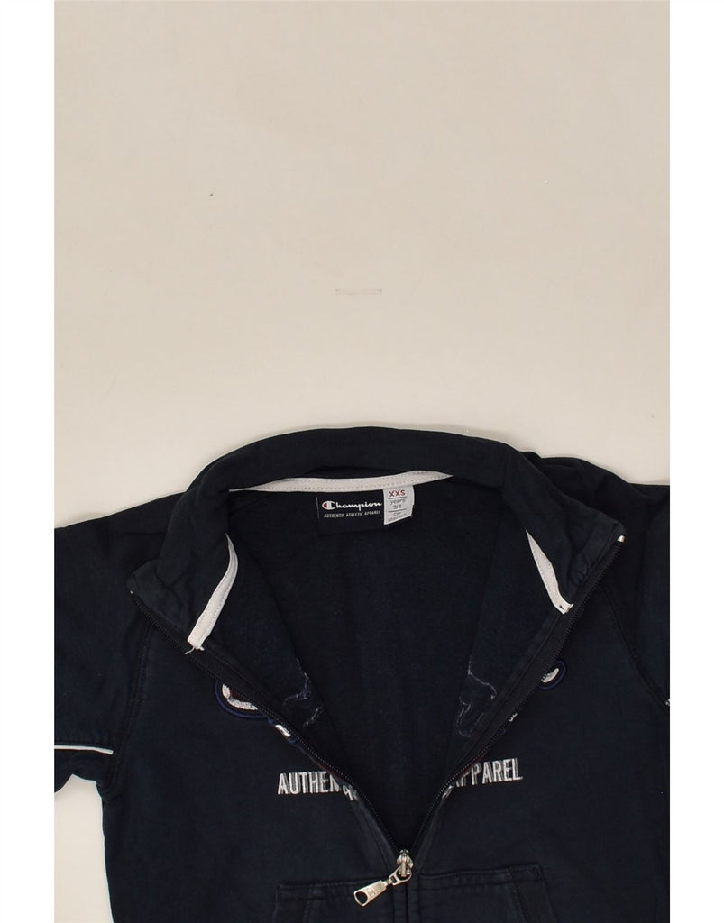 CHAMPION Boys Graphic Tracksuit Top Jacket 3-4 Years 2XS Navy Blue Cotton | Vintage Champion | Thrift | Second-Hand Champion | Used Clothing | Messina Hembry 