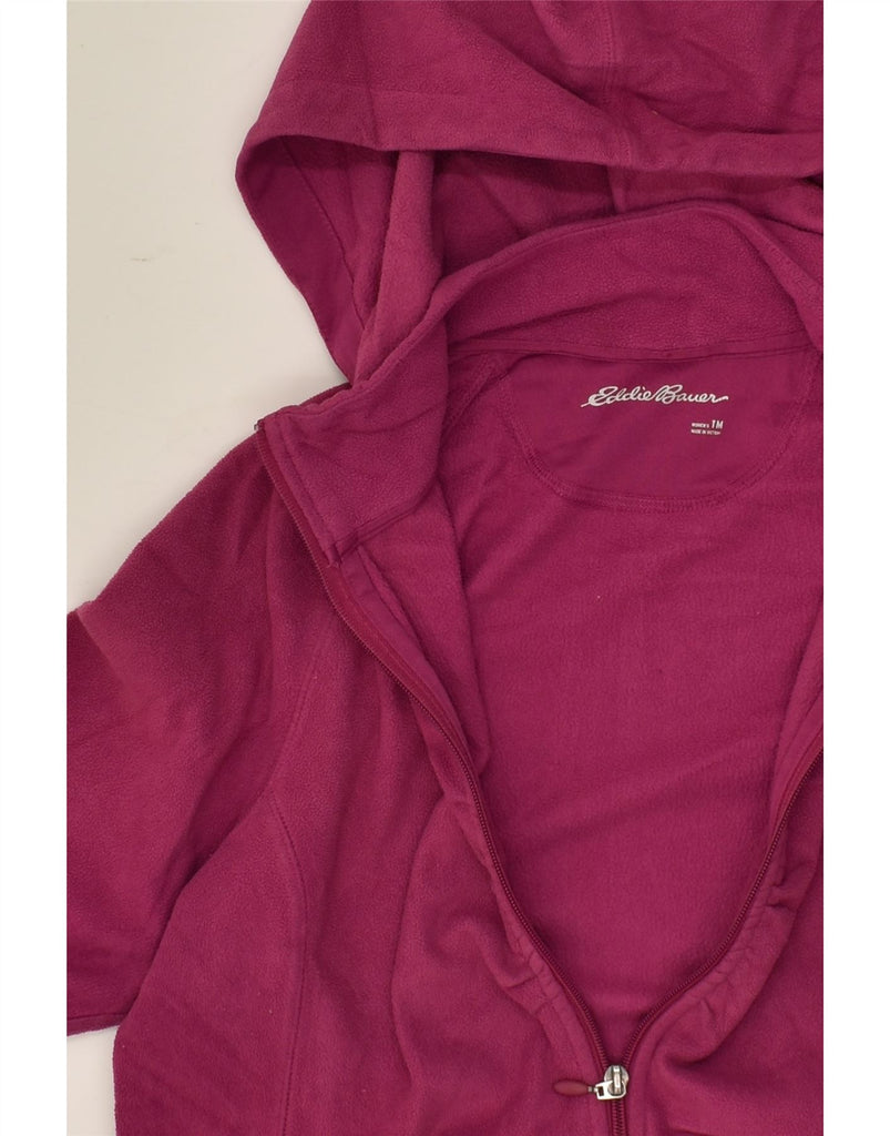 EDDIE BAUER Womens Hooded Fleece Jacket UK 14 Medium Pink Polyester | Vintage Eddie Bauer | Thrift | Second-Hand Eddie Bauer | Used Clothing | Messina Hembry 