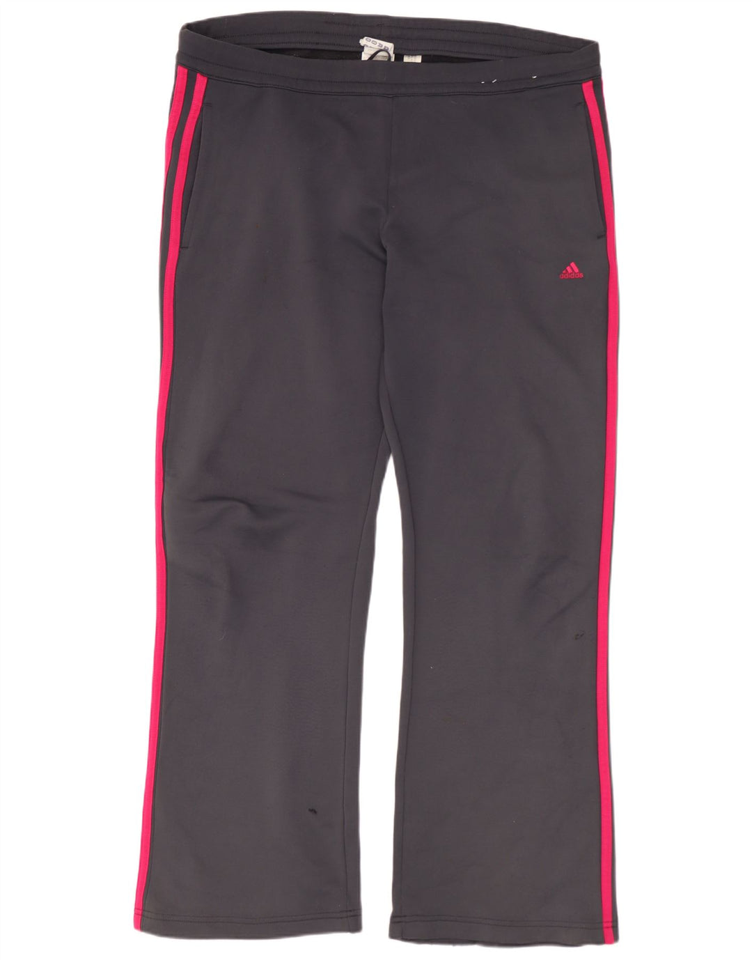 Adidas Womens Tracksuit Trousers UK 16 Large Grey Polyester