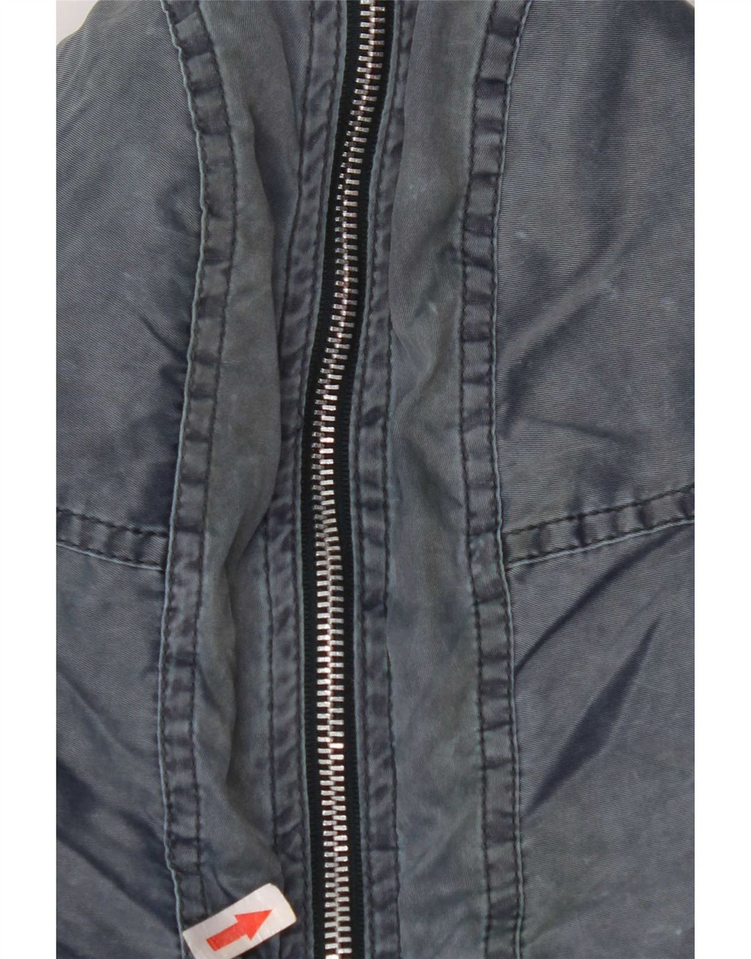 Vintage Mens Hooded Bomber Jacket UK 42 XL Navy Blue Polyamide