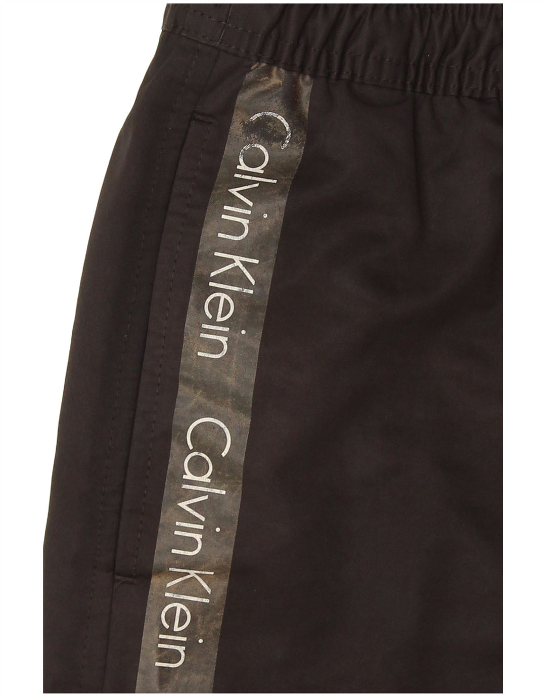 Calvin Klein Mens Graphic Swimming Shorts Small  Black Polyester