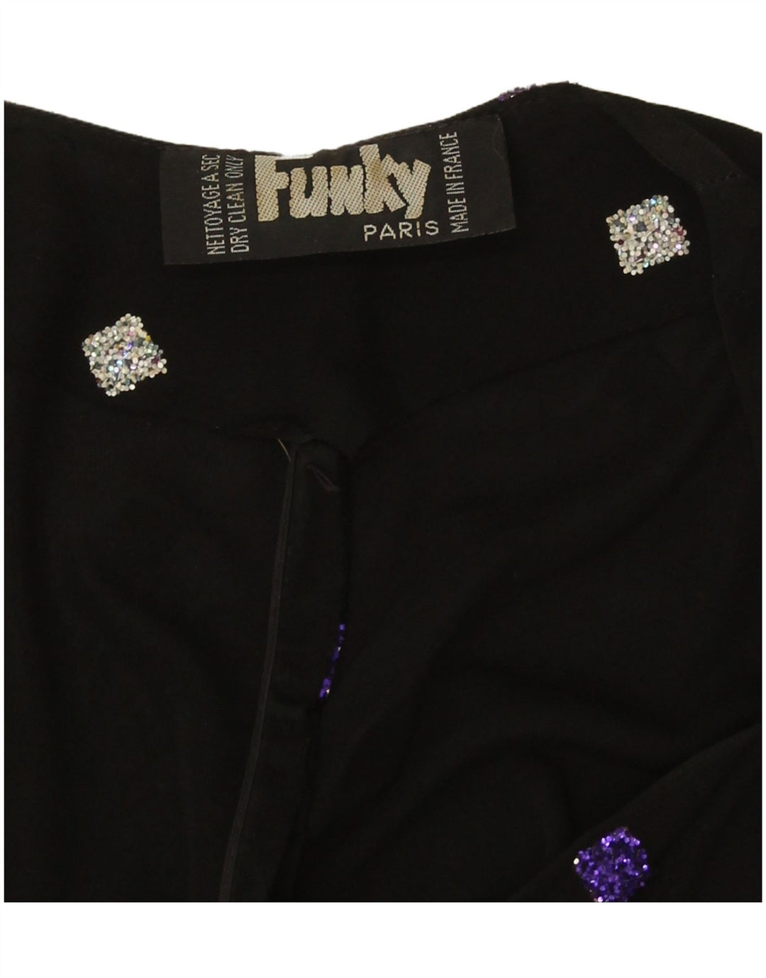 Funky Womens Long Sleeve Bodycon Dress UK 10 Small Black Geometric