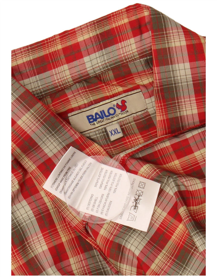 BAILO Mens Shirt 2XL Red Check Polyester