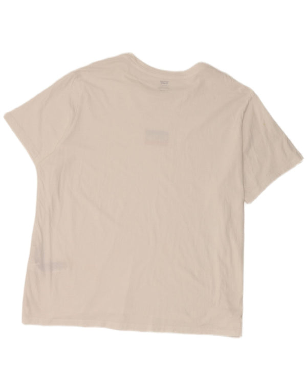 Levi's Womens T-Shirt Top UK 20 2XL White Cotton