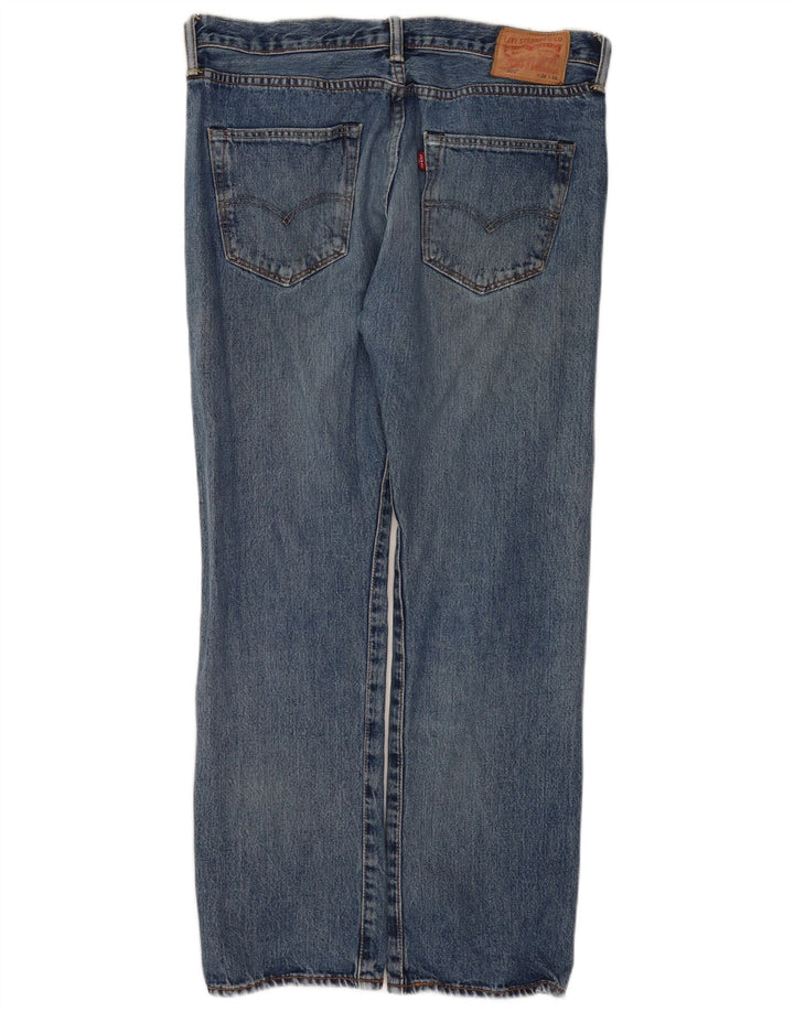 Levi's Mens 501 Straight Jeans W34 L30 Blue Cotton
