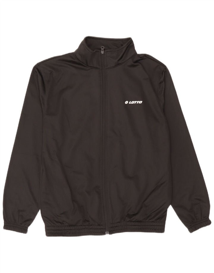 Lotto Mens Tracksuit Top Jacket Medium Black Polyester