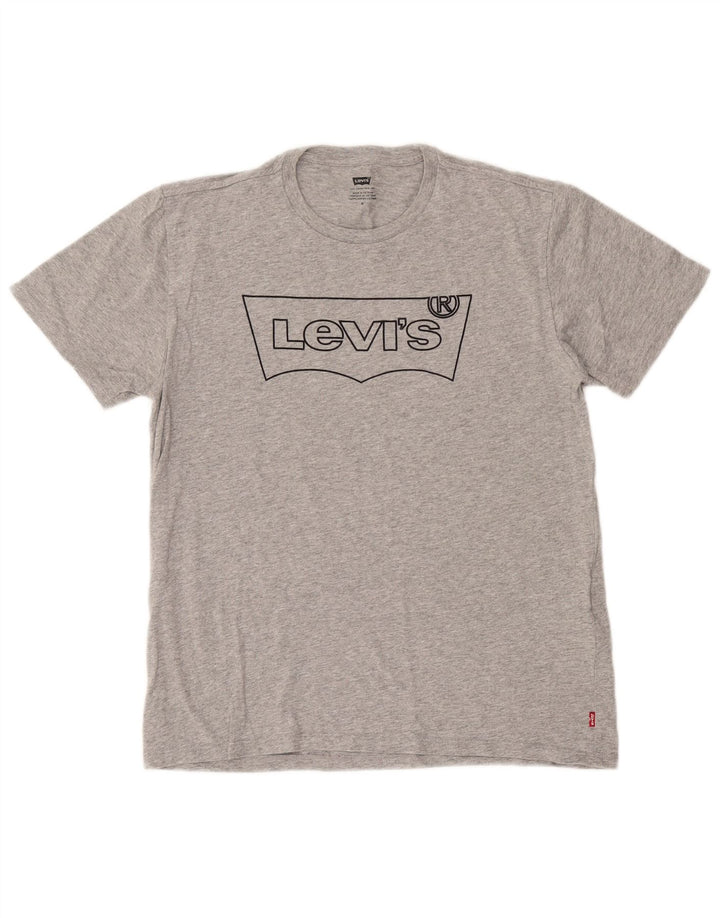 Levi's Mens Graphic T-Shirt Top Medium Grey Cotton