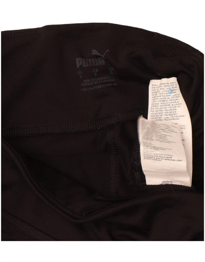 Puma Womens Capri Leggings UK 8 Small Black Polyester