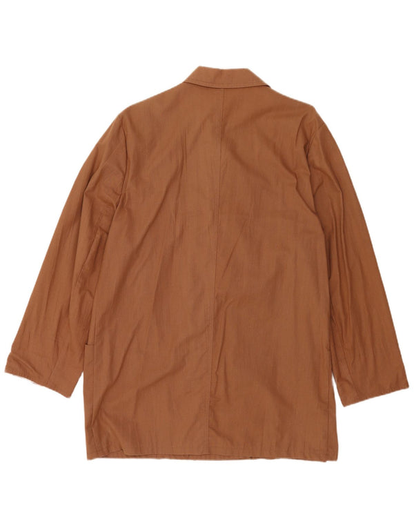 Vintage Womens Double Breasted Blazer Jacket UK 18 XL  Brown Cotton