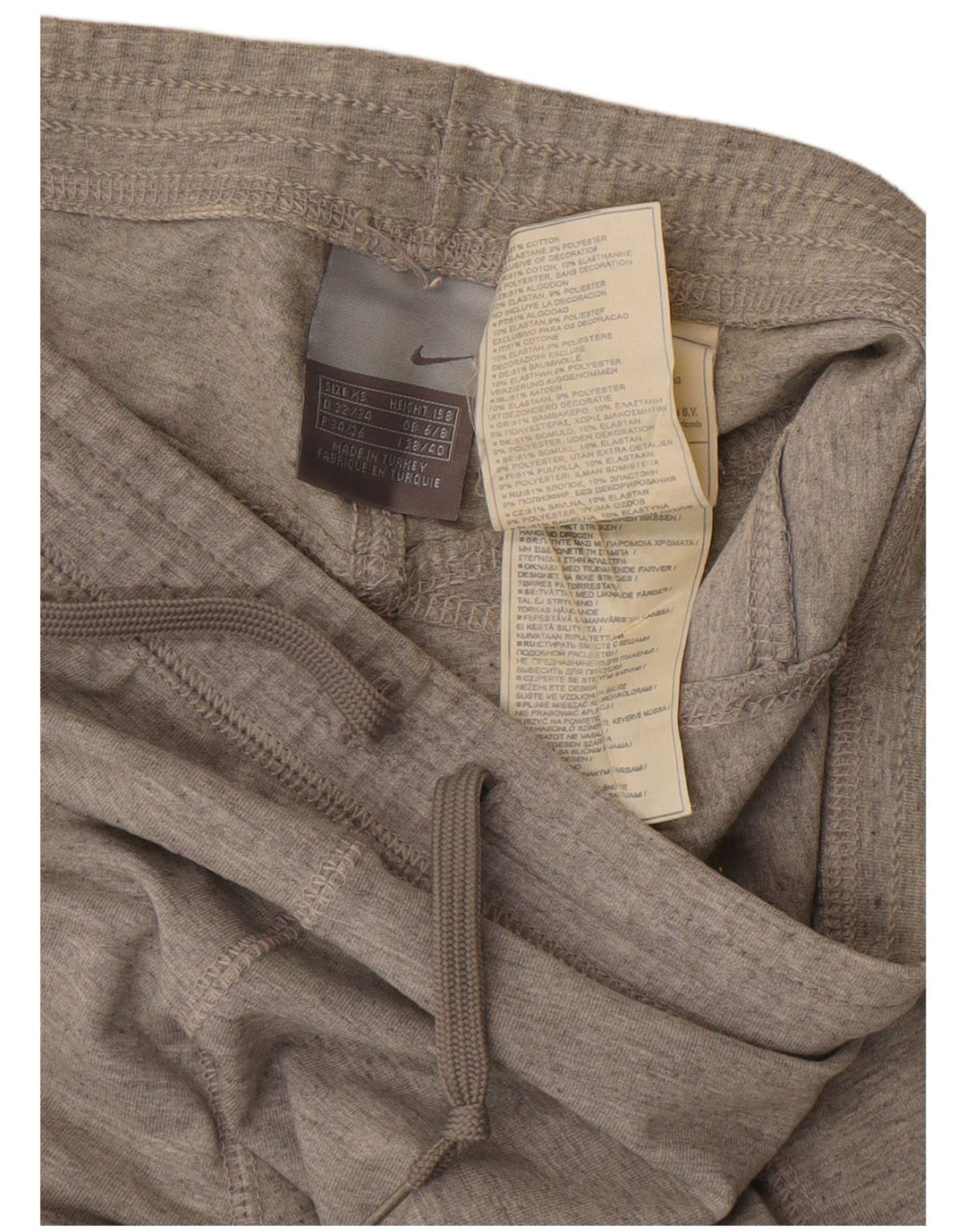 Nike Womens Tracksuit Trousers UK 6/8 XS  Grey Cotton