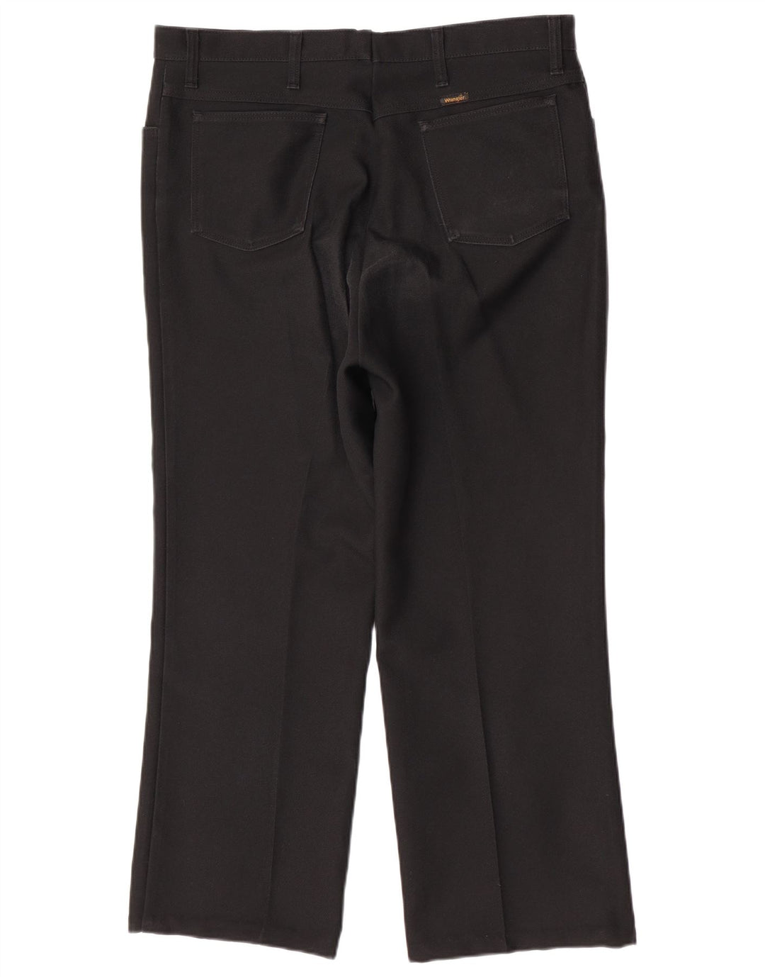 Wrangler Mens Straight Casual Trousers W42 L28 Black Polyester