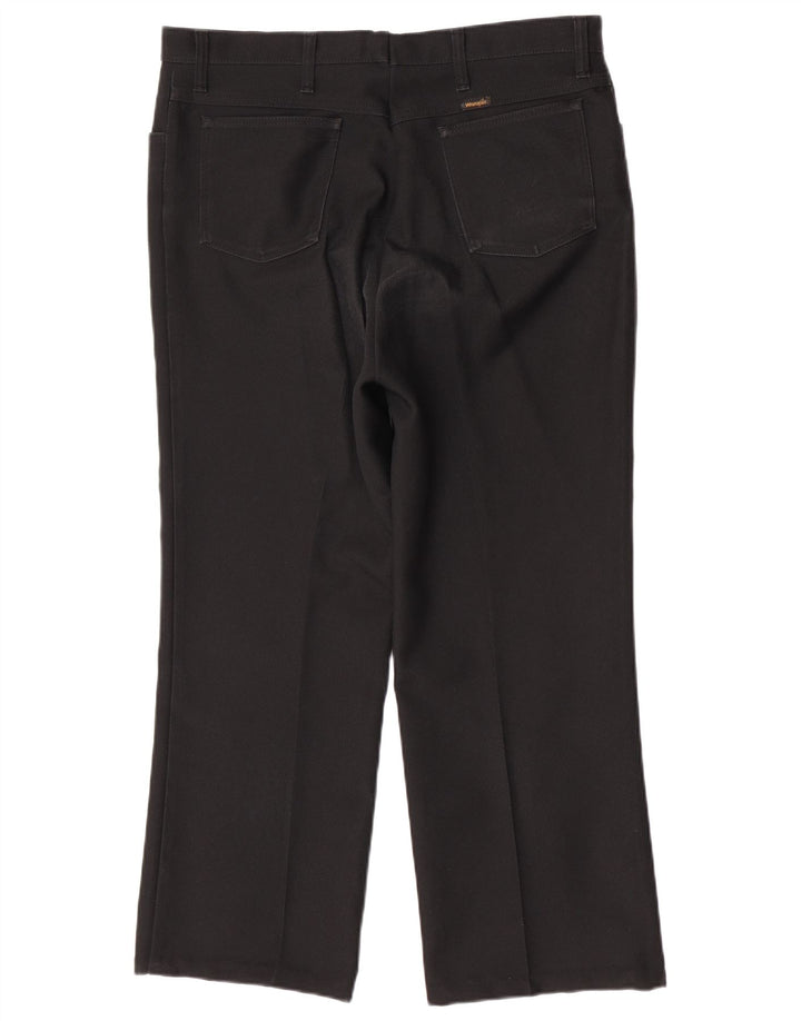 Wrangler Mens Straight Casual Trousers W42 L28 Black Polyester