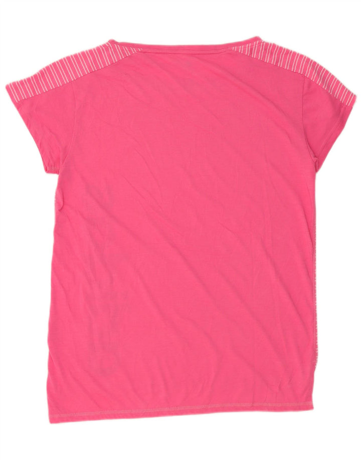 Adidas Womens Oversized Graphic T-Shirt Top UK 8/10 Small Pink Striped