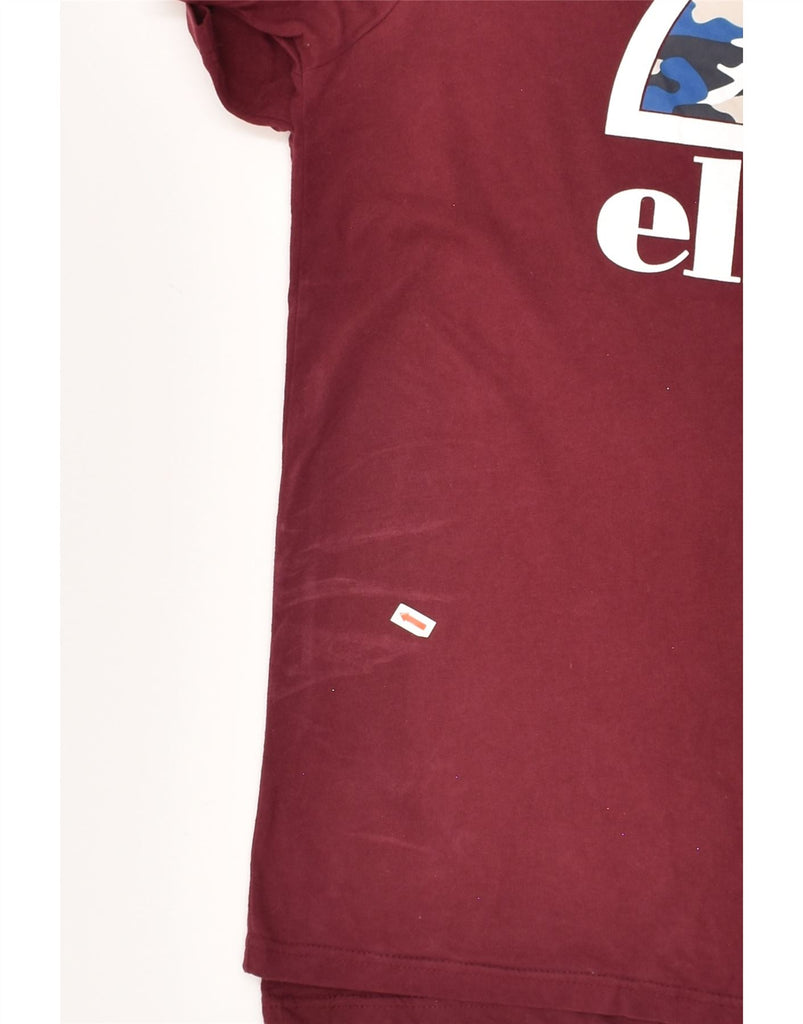 ELLESSE Mens Graphic T-Shirt Top XL Maroon | Vintage Ellesse | Thrift | Second-Hand Ellesse | Used Clothing | Messina Hembry 