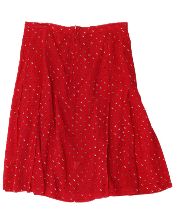 Vintage Womens A-Line Skirt W32 Large  Red Geometric
