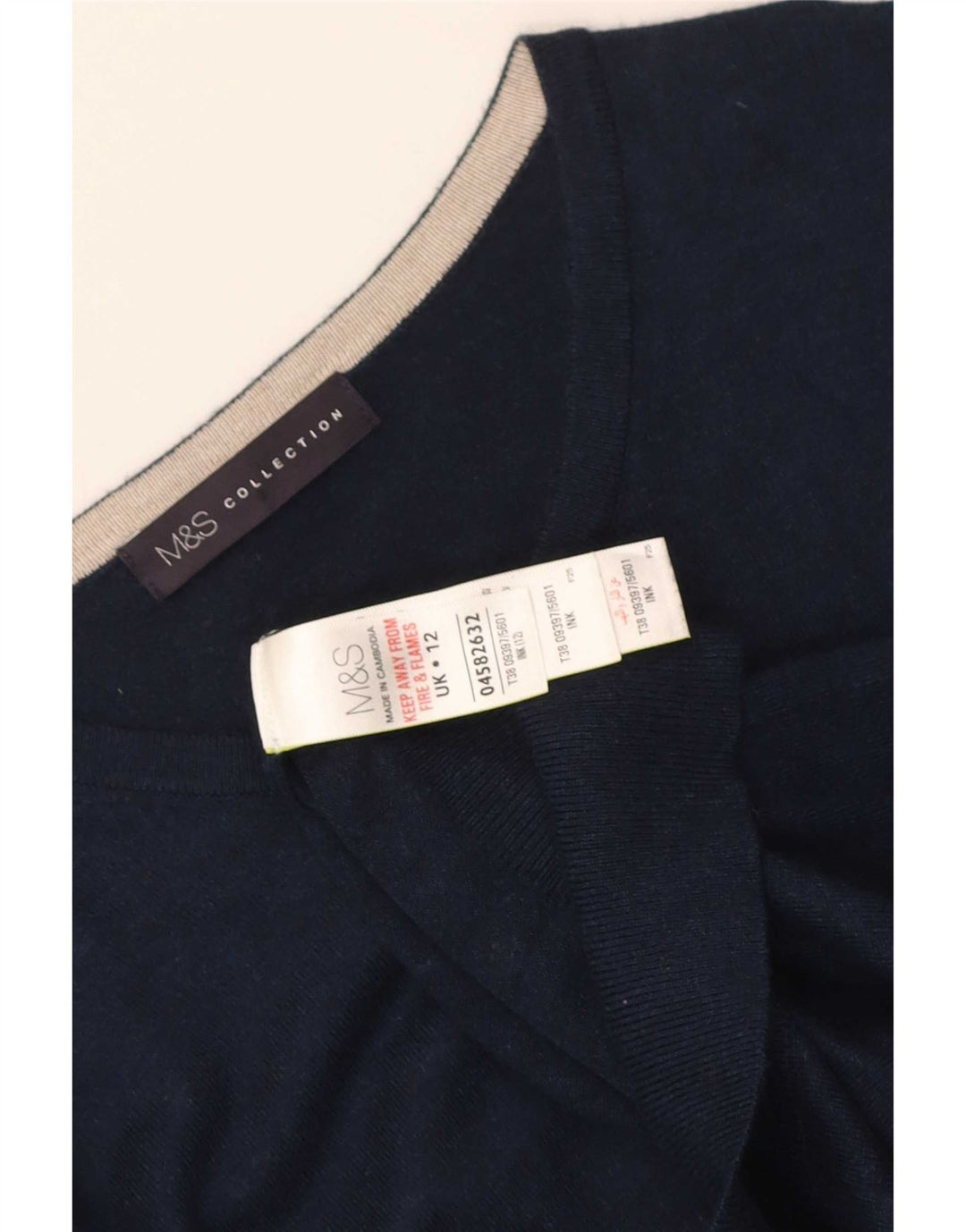 Marks & Spencer Womens Cardigan Sweater UK 12 Medium  Navy Blue Viscose