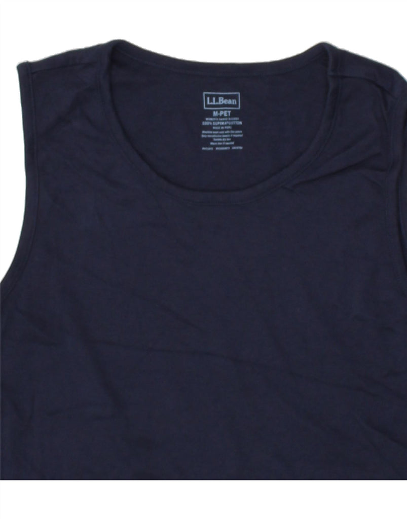 L.L.BEAN Womens Vest Top UK 12 Medium Navy Blue Cotton | Vintage L.L.Bean | Thrift | Second-Hand L.L.Bean | Used Clothing | Messina Hembry 