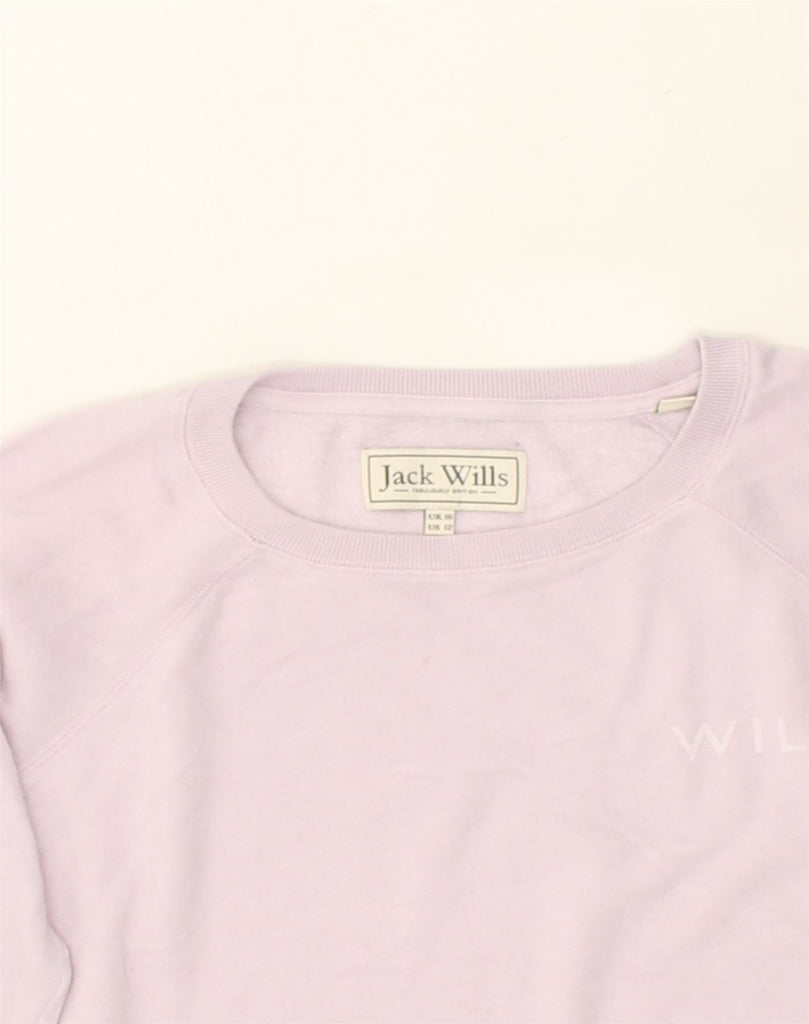 JACK WILLS Womens Sweatshirt Jumper UK 16 Large  Purple Cotton | Vintage Jack Wills | Thrift | Second-Hand Jack Wills | Used Clothing | Messina Hembry 