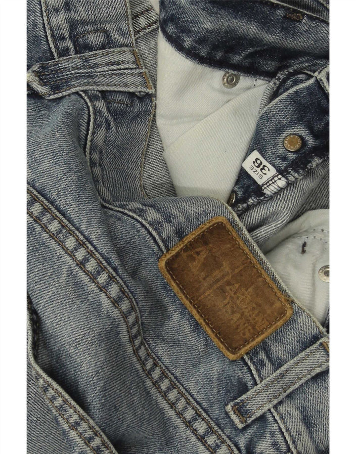 Armani Mens Straight Jeans W36 L29 Blue Cotton