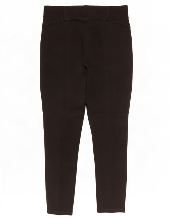 Zara Womens Cropped Trousers Large W30 L23 Black Viscose