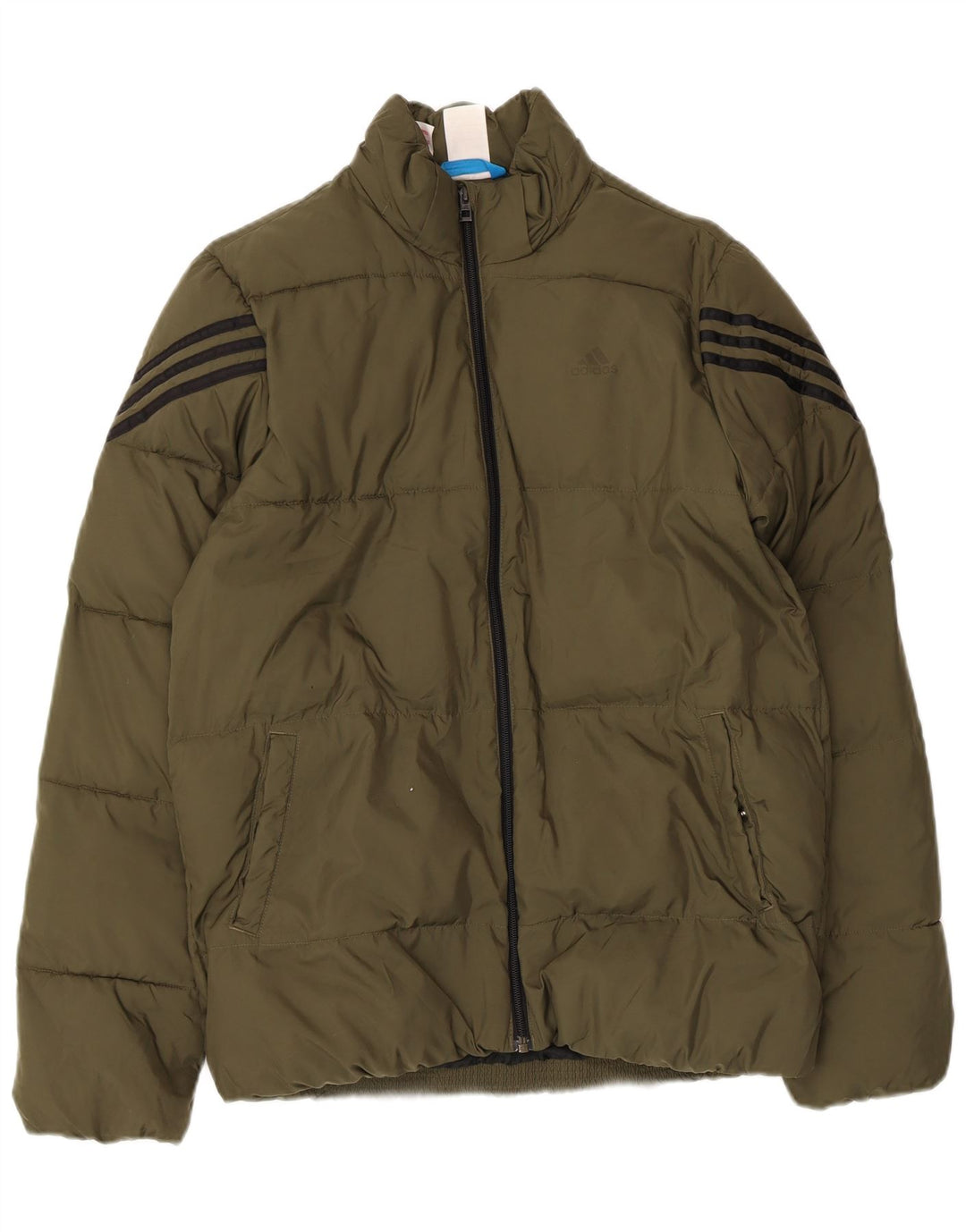 Adidas Boys Padded Jacket 13-14 Years Khaki Polyester