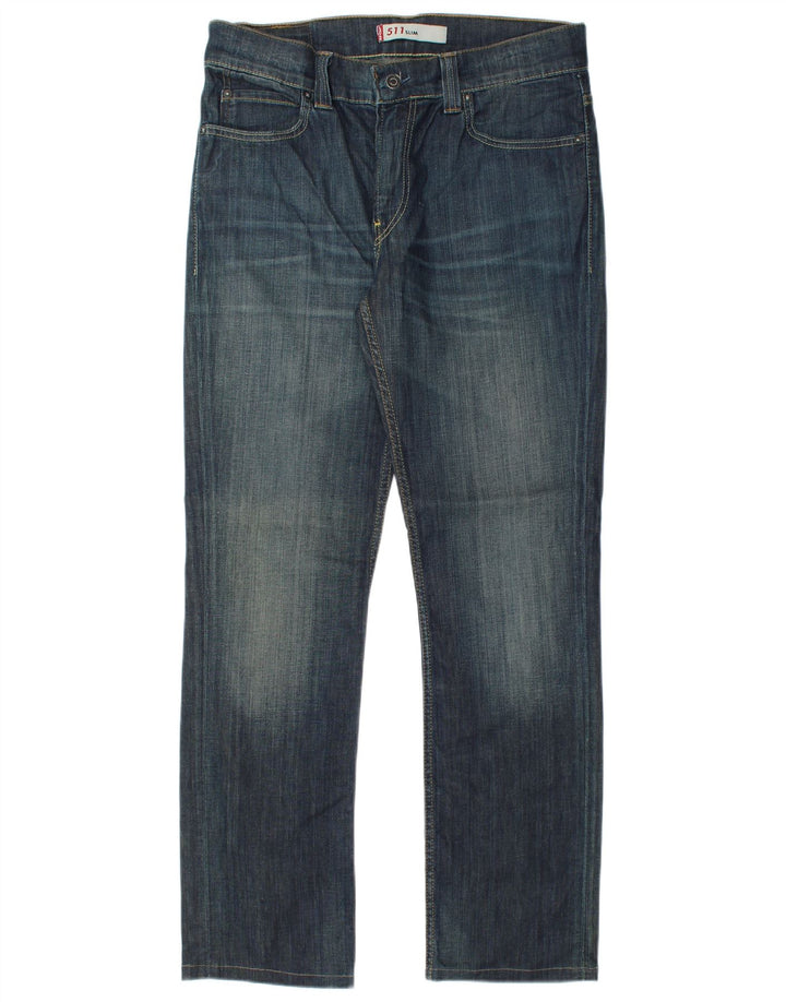 Levi's Mens 511 Slim Jeans W36 L32 Blue Cotton