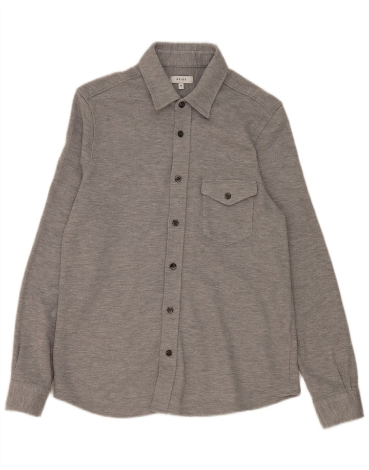 Reiss Mens Shirt Medium Grey Cotton