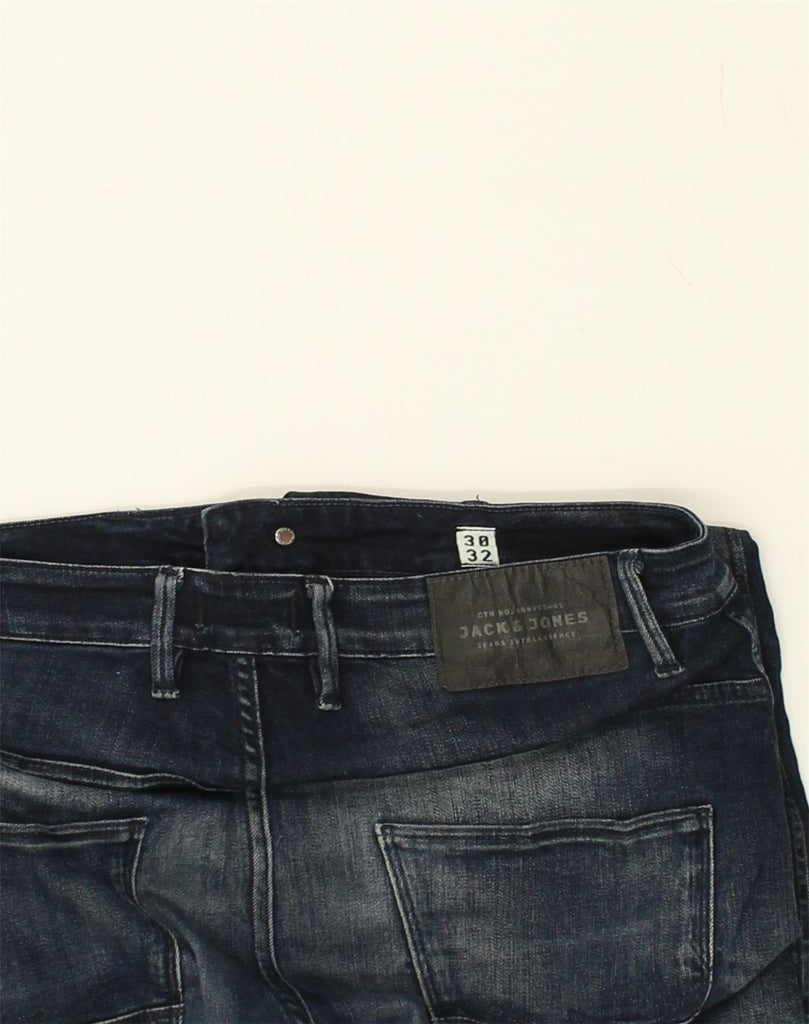 JACK & JONES Mens Banana Slim Jeans W30 L27  Navy Blue Cotton | Vintage Jack & Jones | Thrift | Second-Hand Jack & Jones | Used Clothing | Messina Hembry 