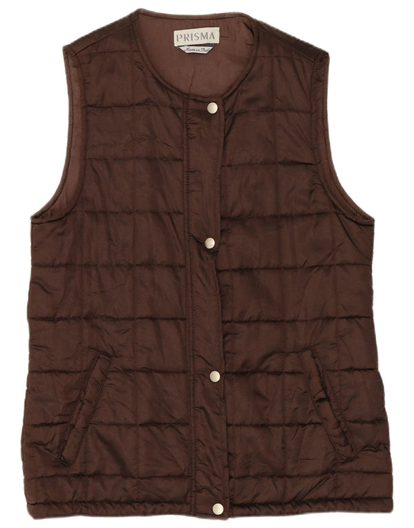 Prisma Womens Padded Gilet UK 12 Medium  Brown Acetate