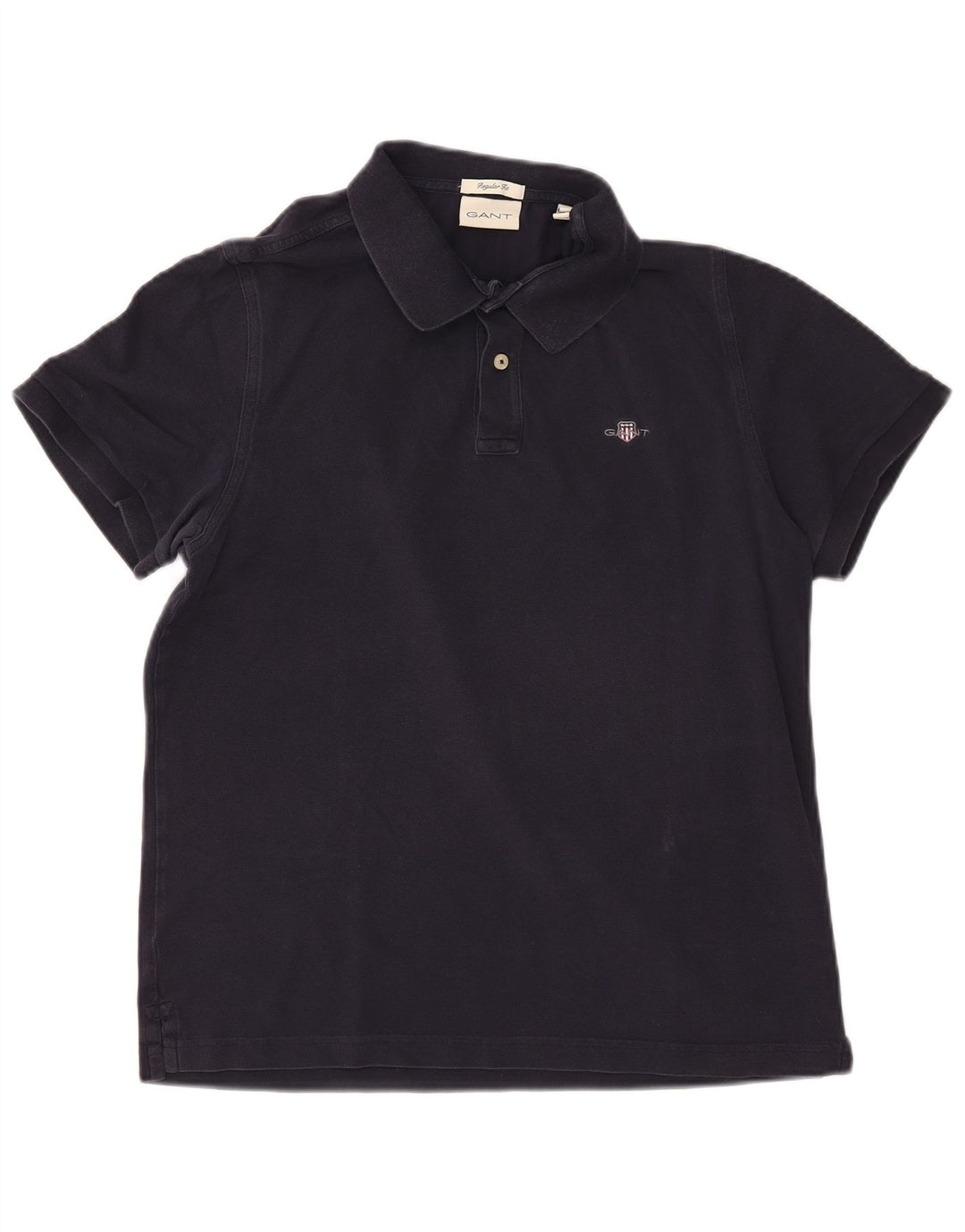 Gant Mens Regular Fit Polo Shirt Large Navy Blue Cotton