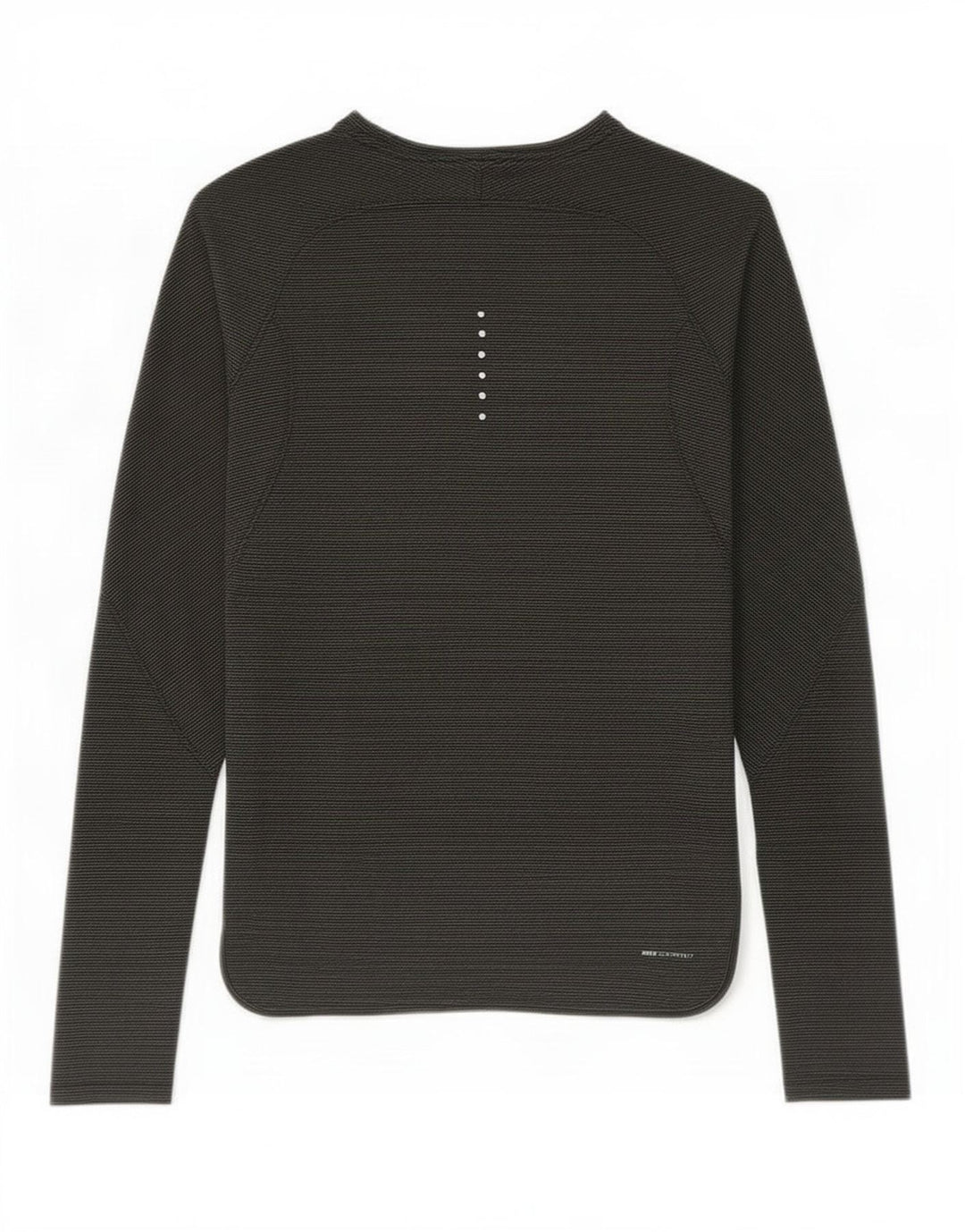 Nike Mens Top Long Sleeve Small Khaki Striped Polyester