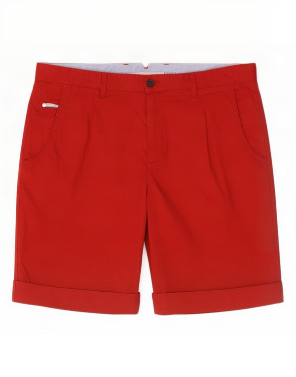 Zara Mens Chino Shorts EU 44 Large W34 Red Cotton