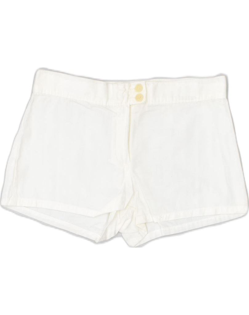 BENETTON Womens Casual Shorts IT 40 Small W28 White Cotton | Vintage Benetton | Thrift | Second-Hand Benetton | Used Clothing | Messina Hembry 