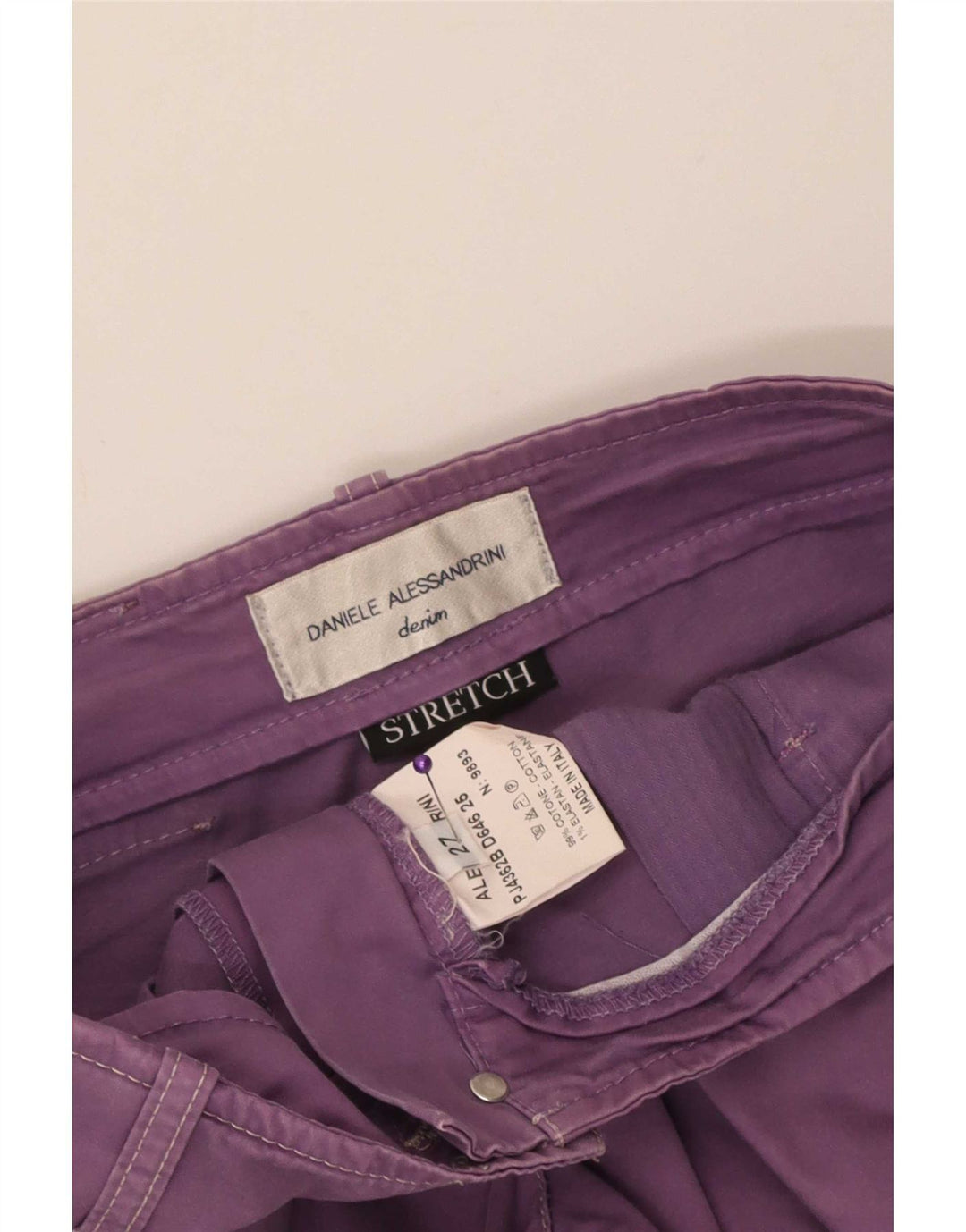 Daniele Alessandrini Womens Hot Pants W27 Small Purple Cotton