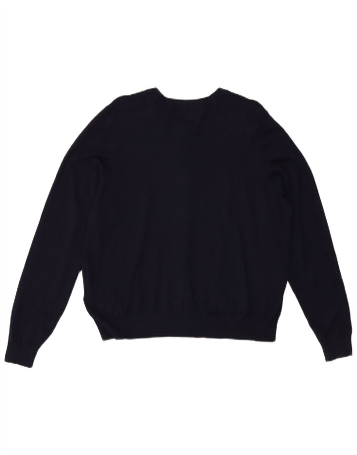 MARKS & SPENCER Womens Crop Cardigan Sweater UK 20 2XL Navy Blue Viscose