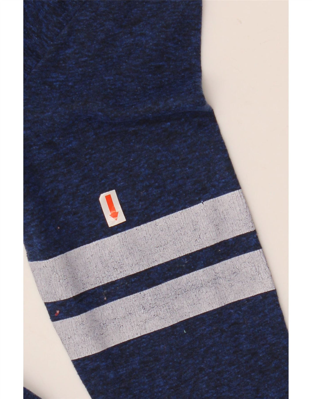 SUPERDRY Womens Graphic Top 3/4 Sleeve UK 2 2XS Navy Blue Polyester