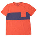 Joules Mens T-Shirt Top Medium Orange Colourblock Cotton