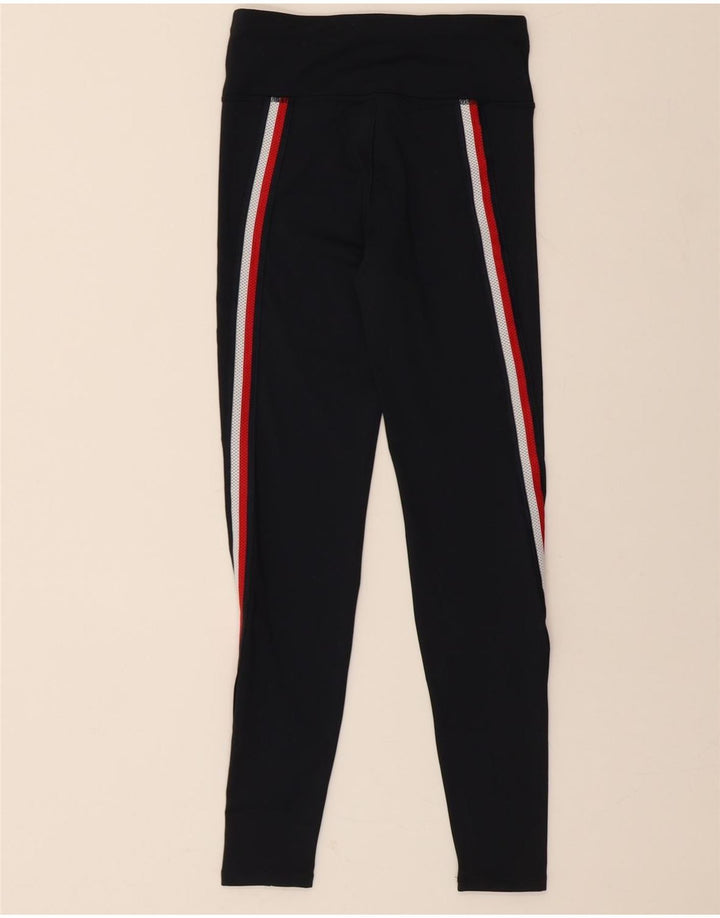 TOMMY HILFIGER Womens Leggings UK 6 XS Black Colourblock Polyester Vintage Tommy Hilfiger and Second-Hand Tommy Hilfiger from Messina Hembry 