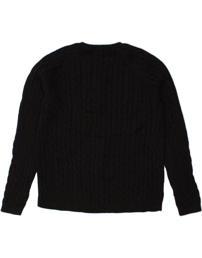 L.L.BEAN Womens Cardigan Sweater UK 14 Large Black | Vintage L.L.Bean | Thrift | Second-Hand L.L.Bean | Used Clothing | Messina Hembry 