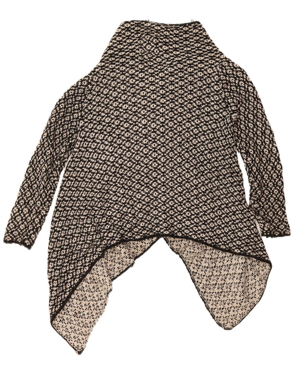 ZARA Womens Oversized Open Cardigan Sweater UK 14 Medium Black Acrylic