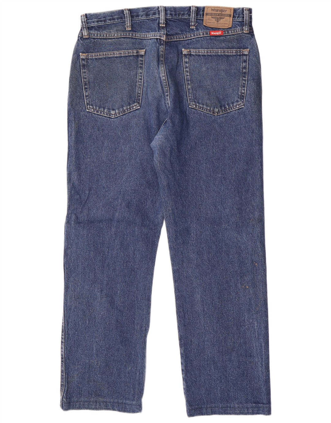 Wrangler Mens Regular Fit Straight Jeans W35 L30 Blue Cotton