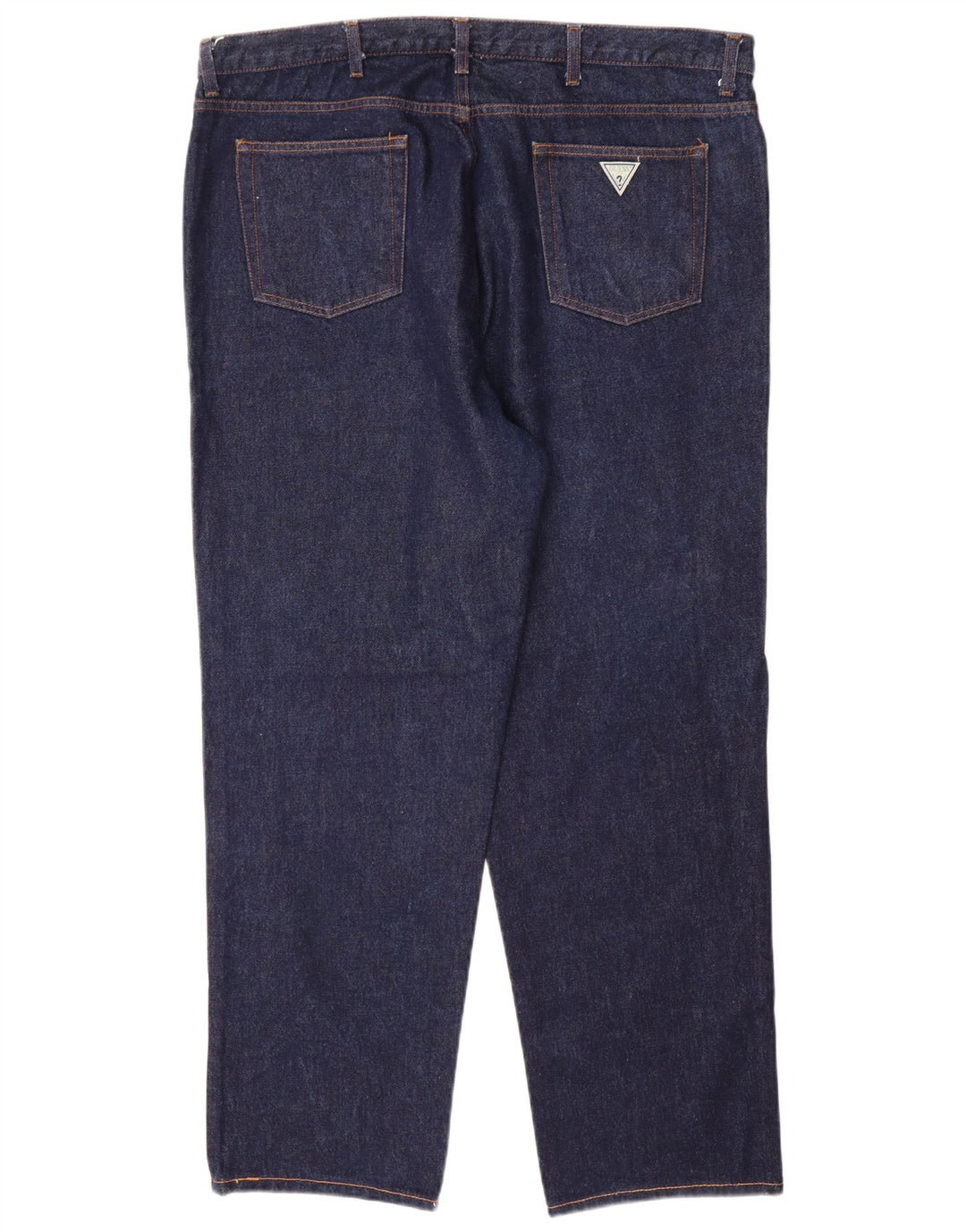 Guess Mens Straight Jeans W42 L32 Navy Blue Cotton