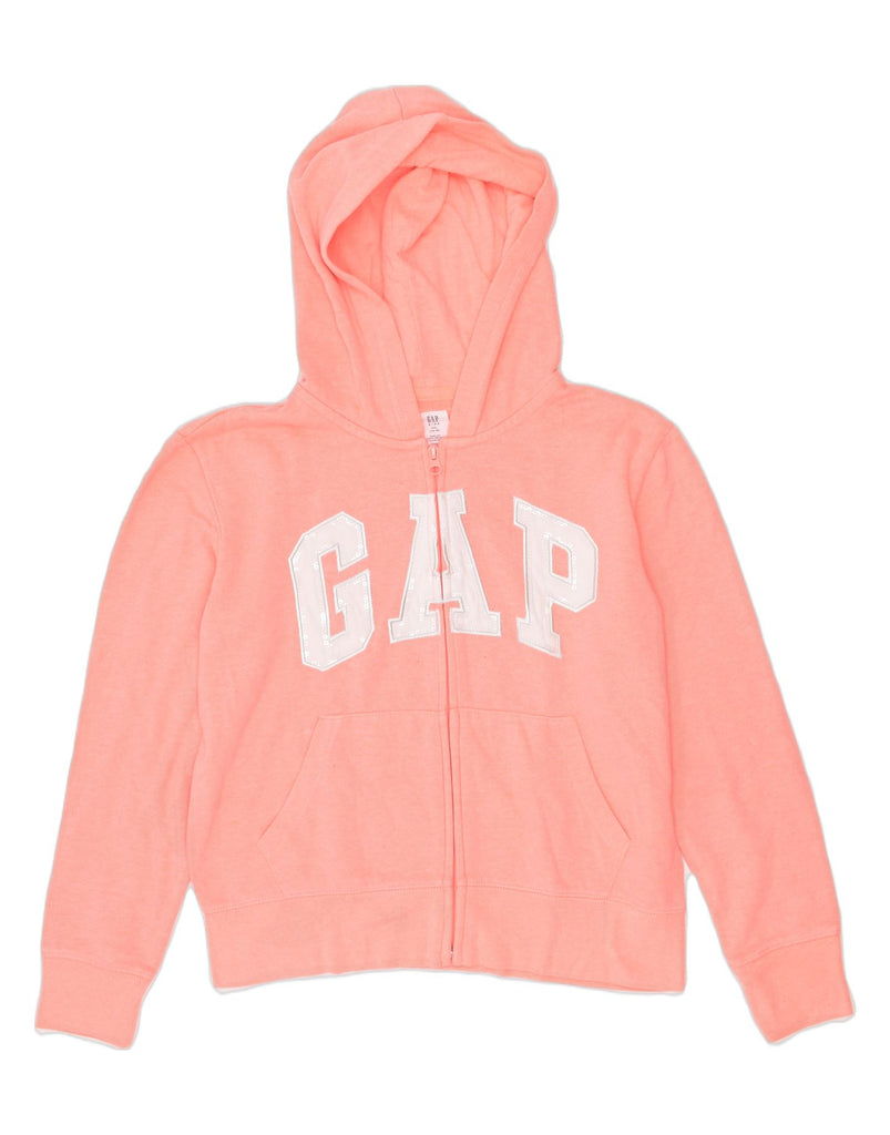 GAP Girls Graphic Zip Hoodie Sweater 14-15 Years 2XL Pink Cotton | Vintage | Thrift | Second-Hand | Used Clothing | Messina Hembry 