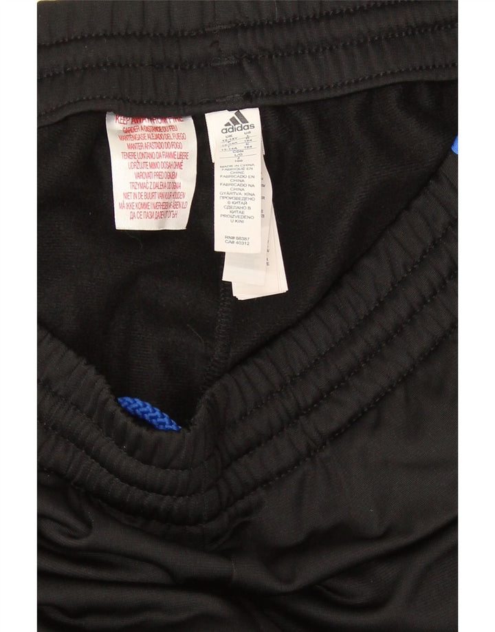 Adidas Boys Tracksuit Trousers Joggers 13-14 Years Black Polyester
