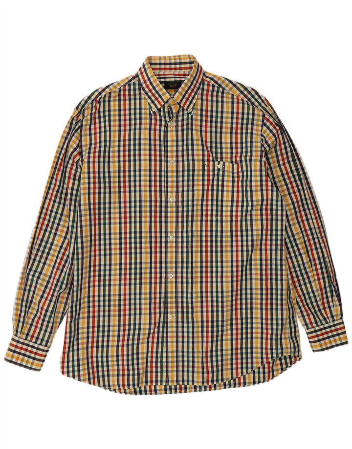 Paul & Shark Mens Yachting Shirt Size 41 Large Multicoloured Check